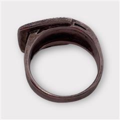 Lady's Silver Rhinestone Buckle Ring Size 8.5